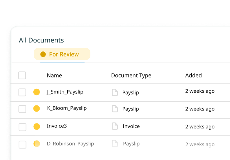 Exceptions only flagged for review